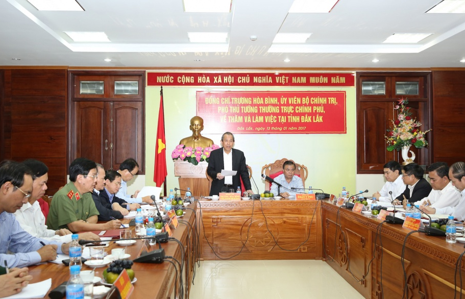 Phó Thủ tướng Thường trực làm việc tại Đắk Lắk