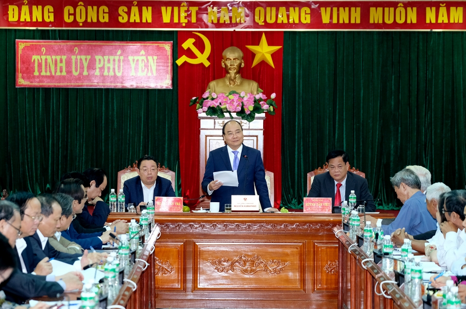 thu tuong lam viec voi lanh dao tinh phu yen