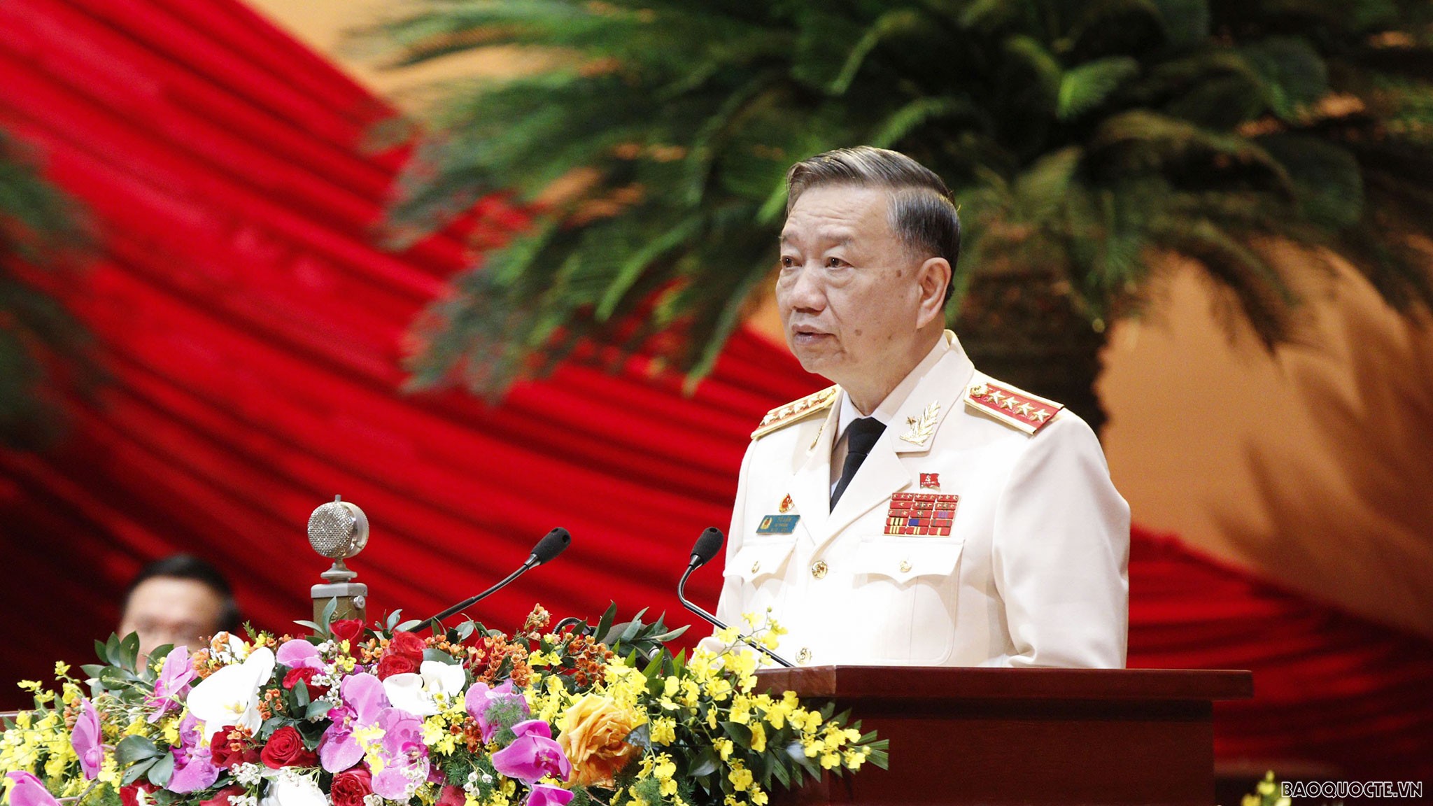 Đồng chí Đại tướng Tô Lâm, Ủy viên Bộ Chính trị, Bộ trưởng Bộ Công an nhấn mạnh trong tham luận tại Đại hội XIII.