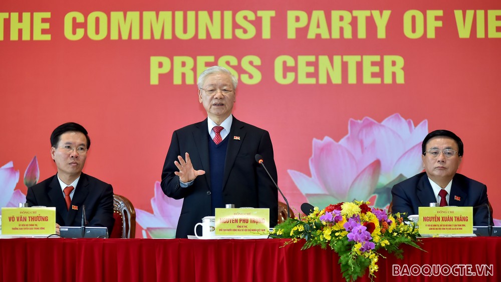 Tổng Bí thư, Chủ tịch nước Nguyễn Phú Trọng chủ trì họp báo về kết quả Đại hội XIII
