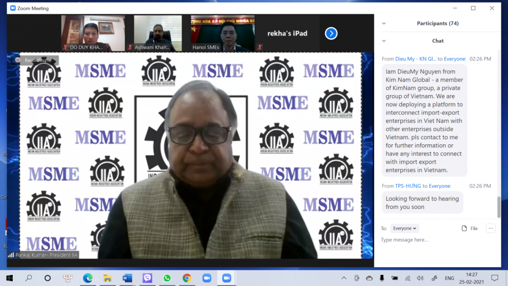 ng Pankaj Kumar Gupta, Chủ tịch Hiệp hội công nghiệp Ấn Độ (IIA) 