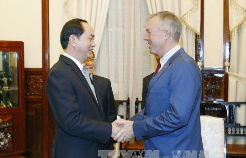 Chủ tịch nước Trần Đại Quang tiếp Đại sứ Hoa Kỳ Ted Osius