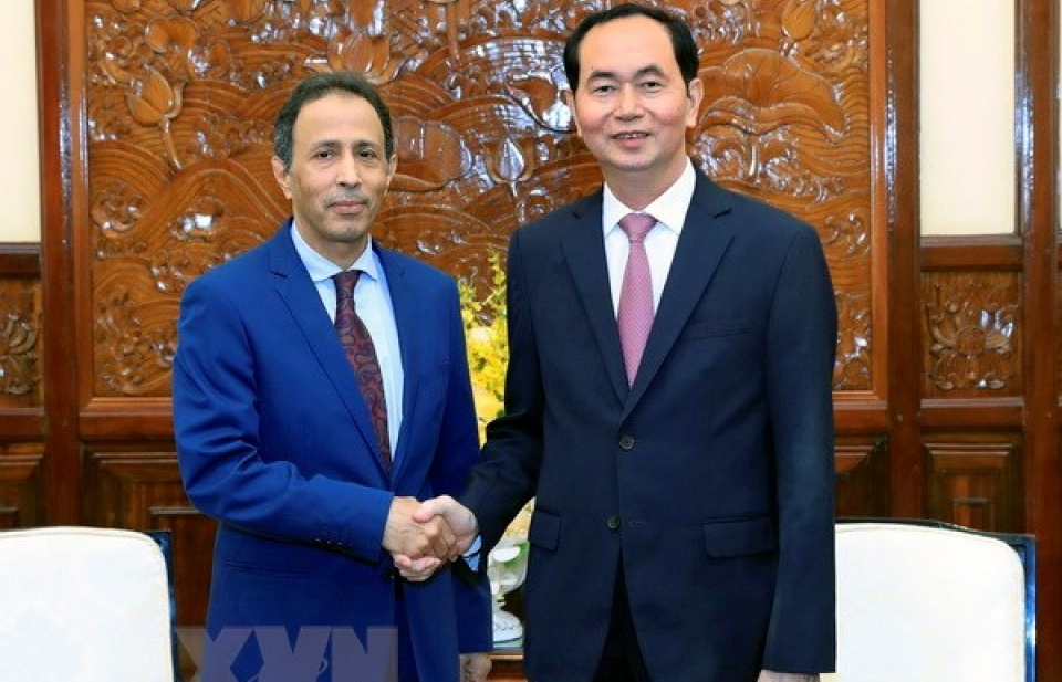 Chủ tịch nước Trần Đại Quang tiếp Đại sứ UAE chào kết thúc nhiệm kỳ