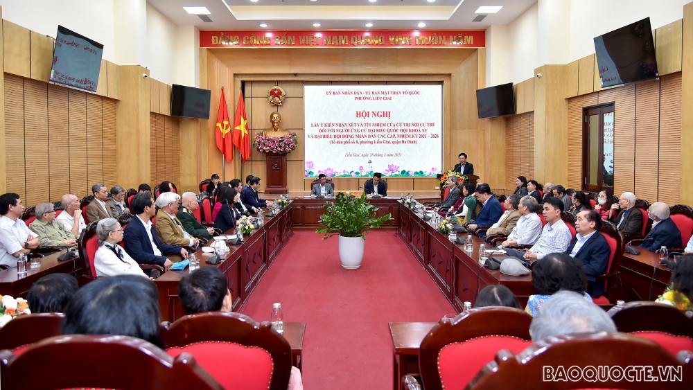 Cử tri phường Liễu Giai tín nhiệm tuyệt đối với người ứng cử đại biểu Quốc hội khóa XV, nhiệm kỳ 2021-2026 Cử tri phường Liễu Giai tín nhiệm tuyệt đối với người ứng cử đại biểu Quốc hội khóa XV, nhiệm kỳ 2021-2026