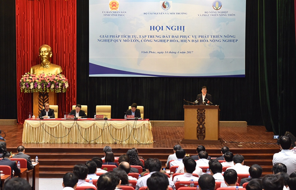 Tập trung đất đai phục vụ phát triển nông nghiệp quy mô lớn