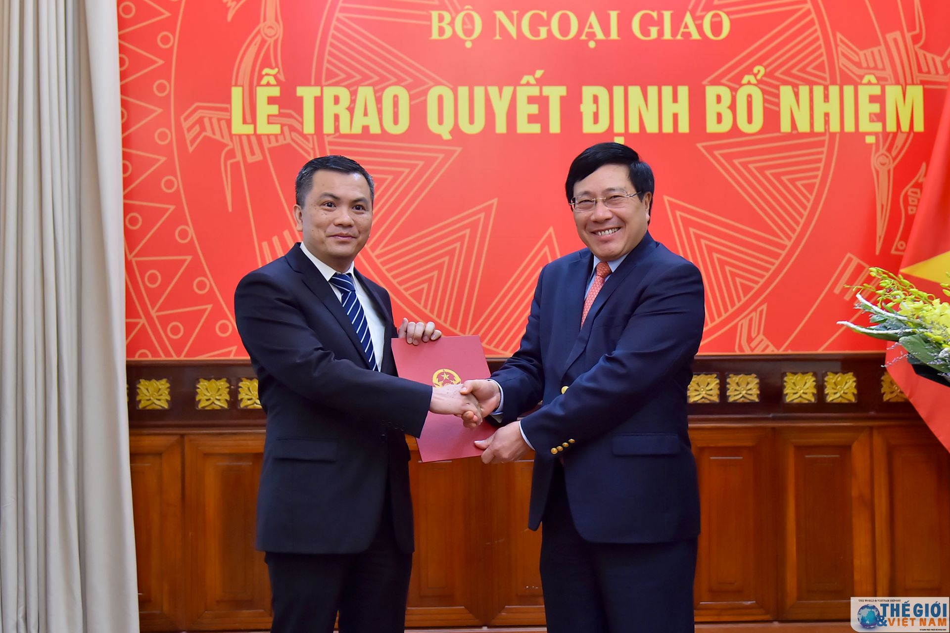 trao quyet dinh bo nhiem vu truong vu dong bac a bo ngoai giao