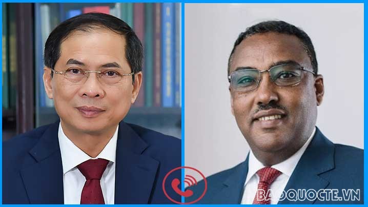 Bộ trưởng Ngoại giao Bùi Thanh Sơn điện đàm với Phó Thủ tướng, Bộ trưởng Ngoại giao Ethiopia Demeke Mekonnen Bộ trưởng Ngoại giao Bùi Thanh Sơn điện đàm với Phó Thủ tướng, Bộ trưởng Ngoại giao Ethiopia Demeke Mekonnen