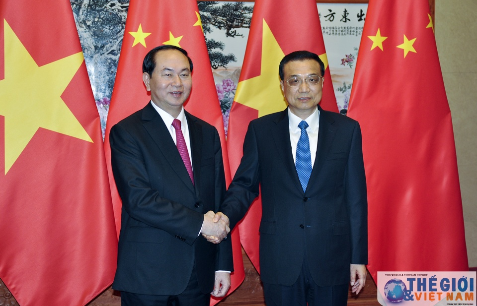 Chủ tịch nước hội kiến Thủ tướng Trung Quốc Lý Khắc Cường