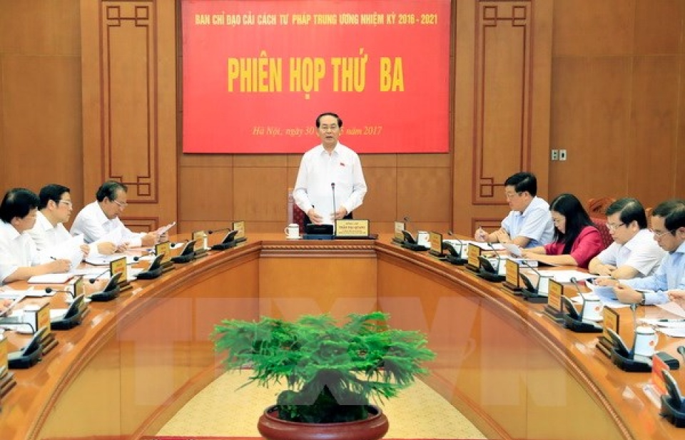 Phiên họp thứ ba Ban Chỉ đạo Cải cách tư pháp Trung ương