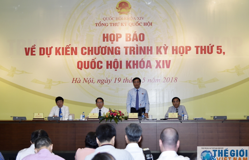 Quốc hội sẽ thông qua 8 dự án luật tại kỳ họp thứ 5