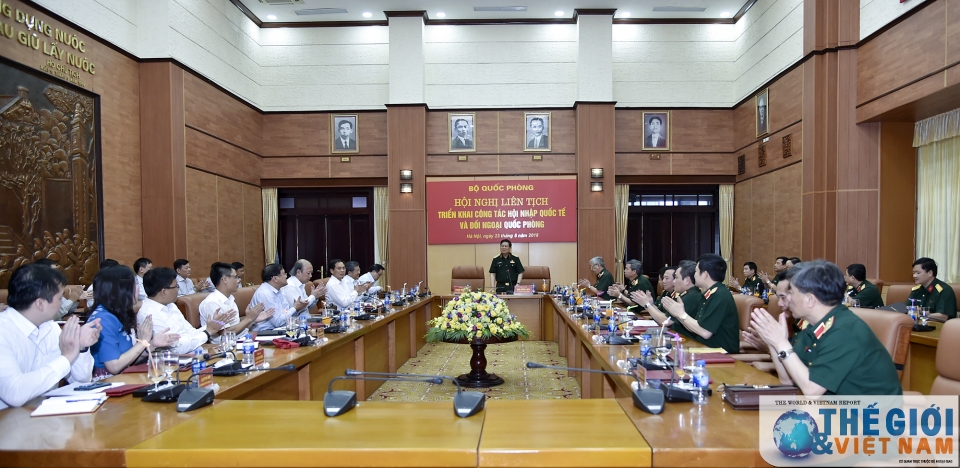 day manh phoi hop trien khai cong tac hoi nhap quoc te va doi ngoai quoc phong