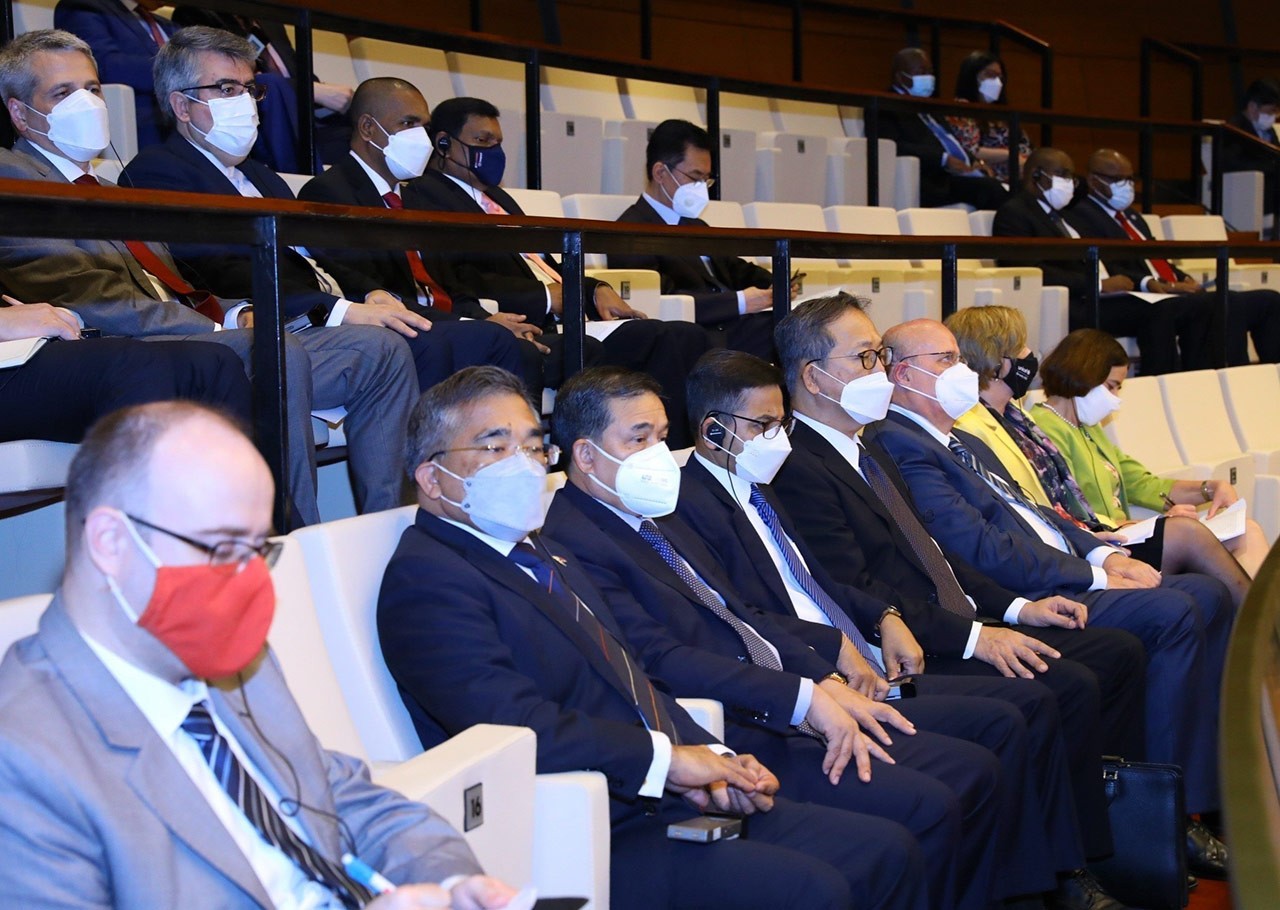 Đại diện các cơ quan ngoại giao tại Hà Nội dự phiên khai mạc Kỳ họp thứ ba, Quốc hội khóa XV.