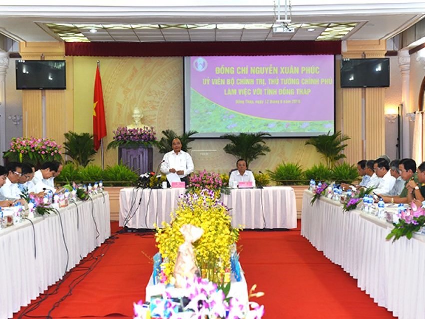 Thủ tướng Nguyễn Xuân Phúc làm việc tại tỉnh Đồng Tháp