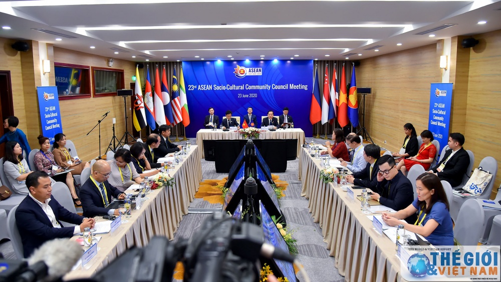 Khai mạc Hội nghị Hội đồng Cộng đồng Văn hóa - Xã hội ASEAN lần thứ 23. (Ảnh: Tuấn Anh) khai mac hoi nghi hoi dong cong dong van hoa xa hoi asean lan thu 23 3