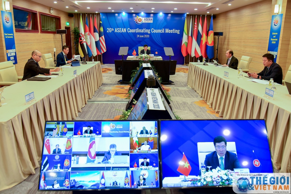 Toàn cảnh các Hội nghị trực tuyến cấp Bộ trưởng Ngoại giao ASEAN sáng 24/6 toan canh cac hoi nghi truc tuyen cap bo truong ngoai giao asean sang 246 17