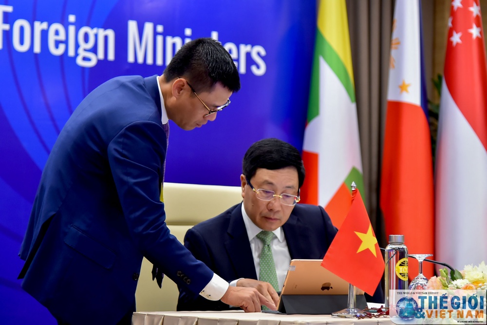 Toàn cảnh các Hội nghị trực tuyến cấp Bộ trưởng Ngoại giao ASEAN sáng 24/6 toan canh cac hoi nghi truc tuyen cap bo truong ngoai giao asean sang 246 7