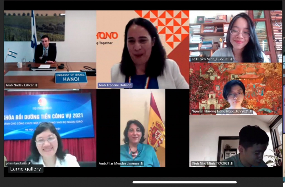 Chia sẻ của các Đại sứ Israel, Tây Ban Nha và New Zealand về nghề và nghiệp Ngoại giao Chia sẻ của các Đại sứ Israel, Tây Ban Nha và New Zealand về nghề và nghiệp Ngoại giao