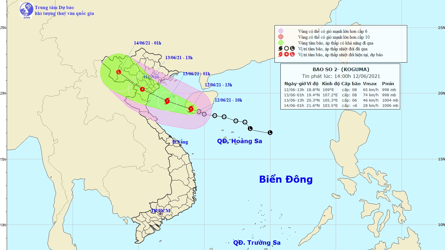 Tin bão khẩn cấp: Cơn bão số 2, gió giật cấp 10, tiến thẳng Vịnh Bắc Bộ, gây mưa lớn ở Bắc và Bắc Trung Bộ