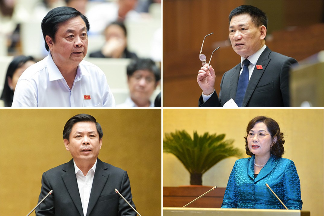 Tại Kỳ họp thứ 3, Quốc hội khóa XV, Bộ trưởng Bộ Nông nghiệp và Phát triển nông thôn Lê Minh Hoan; Bộ trưởng Bộ Tài chính Hồ Đức Phớc; Bộ trưởng Bộ Giao thông vận tải Nguyễn Văn Thể và Thống đốc Ngân hàng Nhà nước Việt Nam Nguyễn Thị Hồng sẽ trả lời chất vấn.