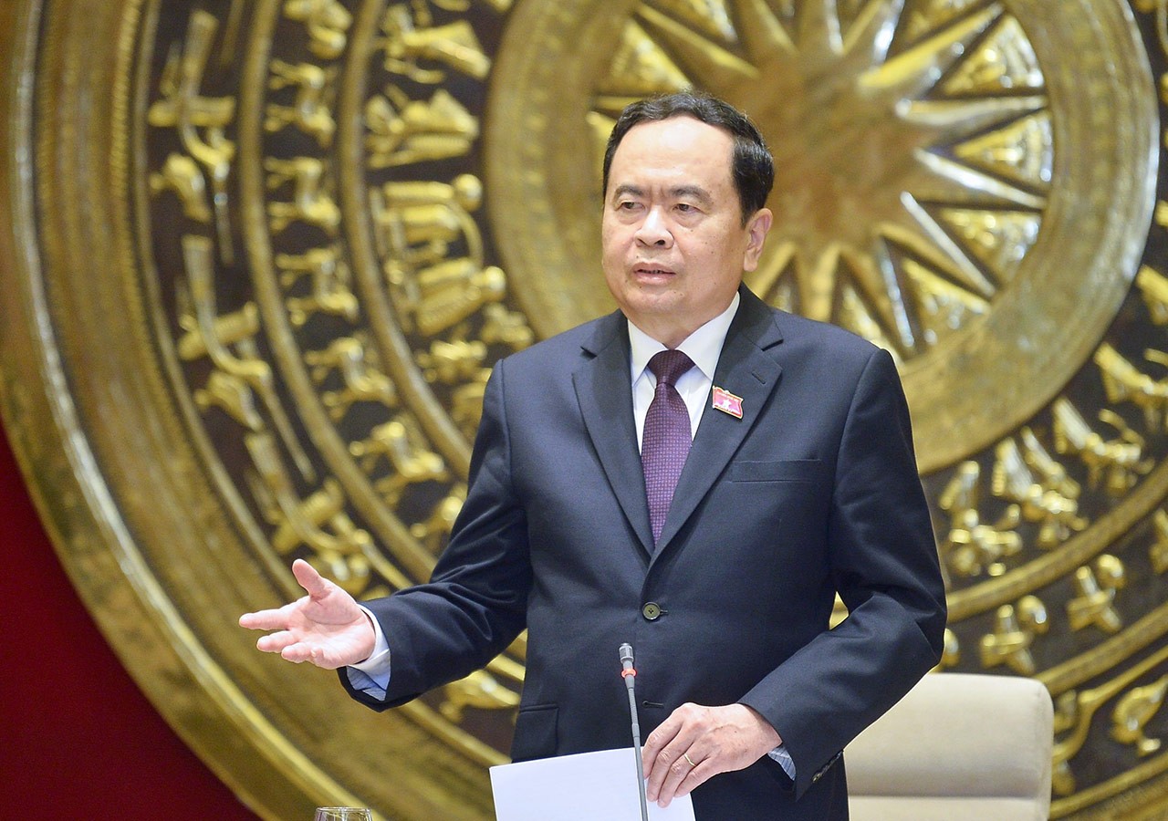 Phó Chủ tịch Thường trực Quốc hội Trần Thanh Mẫn mong muốn các thành viên Nhóm sẽ phát huy trách nhiệm, tiếp tục là cầu nối đóng góp tích cực cho việc phát triển hơn nữa quan hệ hữu nghị vĩ đại, đoàn kết đặc biệt và hợp tác toàn diện giữa hai Đảng, hai Nhà nước và Nhân dân hai nước Việt Nam - Lào, Lào - Việt Nam. (Nguồn: quochoi.vn)