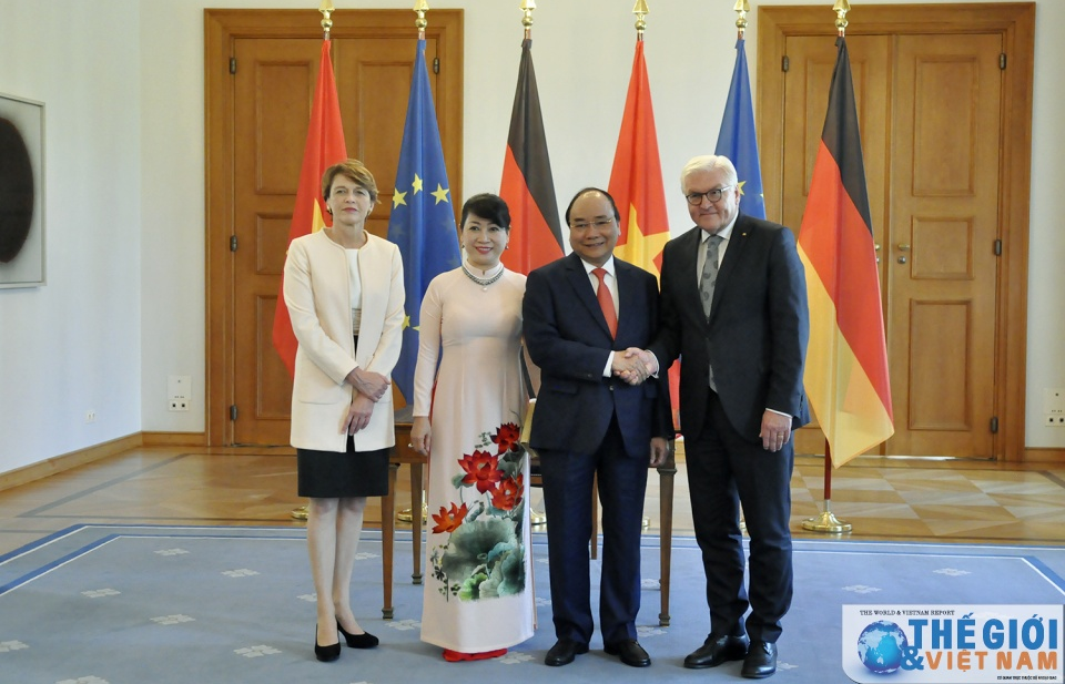 Thủ tướng Nguyễn Xuân Phúc hội kiến Tổng thống Đức Frank-Walter Steinmeier