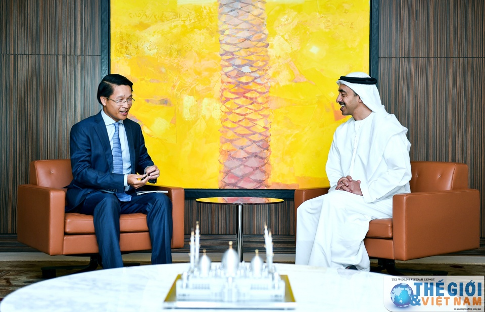 Đại sứ Phạm Bình Đàm chào từ biệt Bộ trưởng Ngoại giao UAE