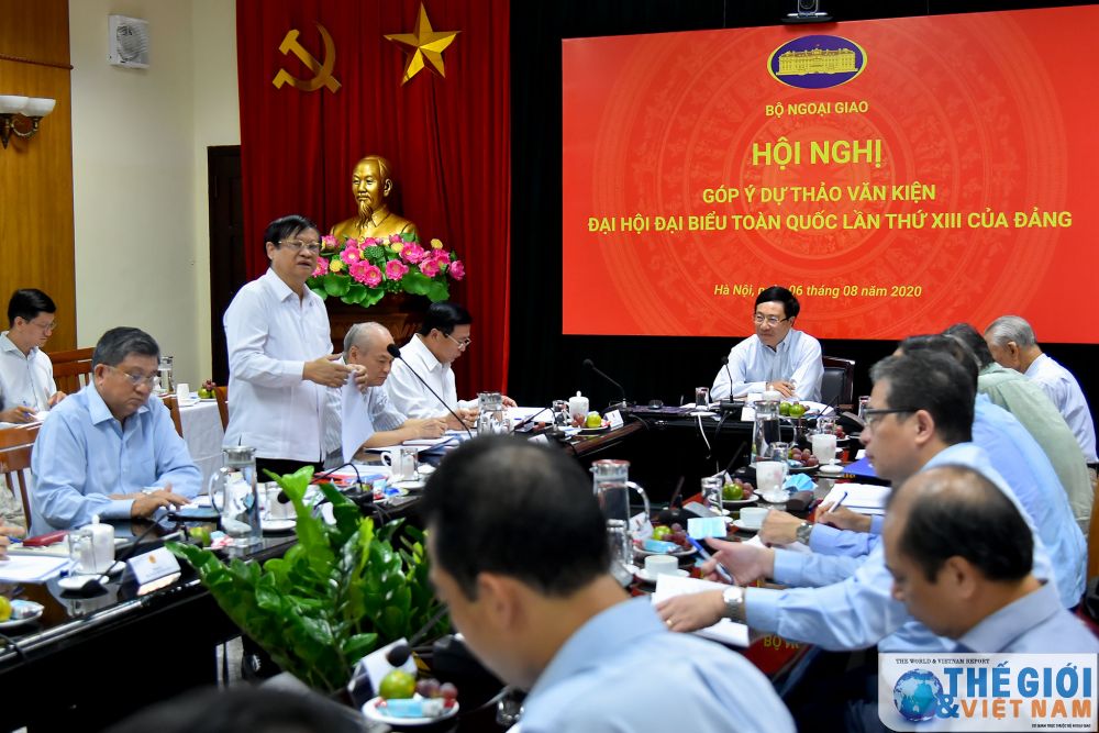 Bộ Ngoại giao tổ chức Hội nghị góp ý dự thảo văn kiện Đại hội đại biểu toàn quốc lần thứ XIII của Đảng bo ngoai giao to chuc hoi nghi gop y du thao van kien dai hoi dai bieu toan quoc lan thu xiii cua dang