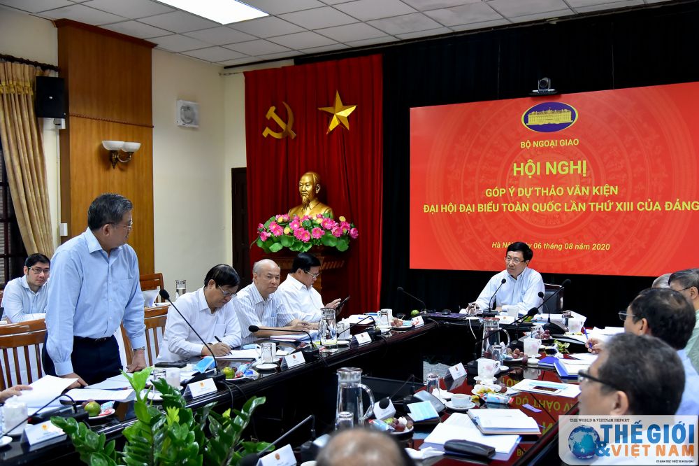 Bộ Ngoại giao tổ chức Hội nghị góp ý dự thảo văn kiện Đại hội đại biểu toàn quốc lần thứ XIII của Đảng bo ngoai giao to chuc hoi nghi gop y du thao van kien dai hoi dai bieu toan quoc lan thu xiii cua dang