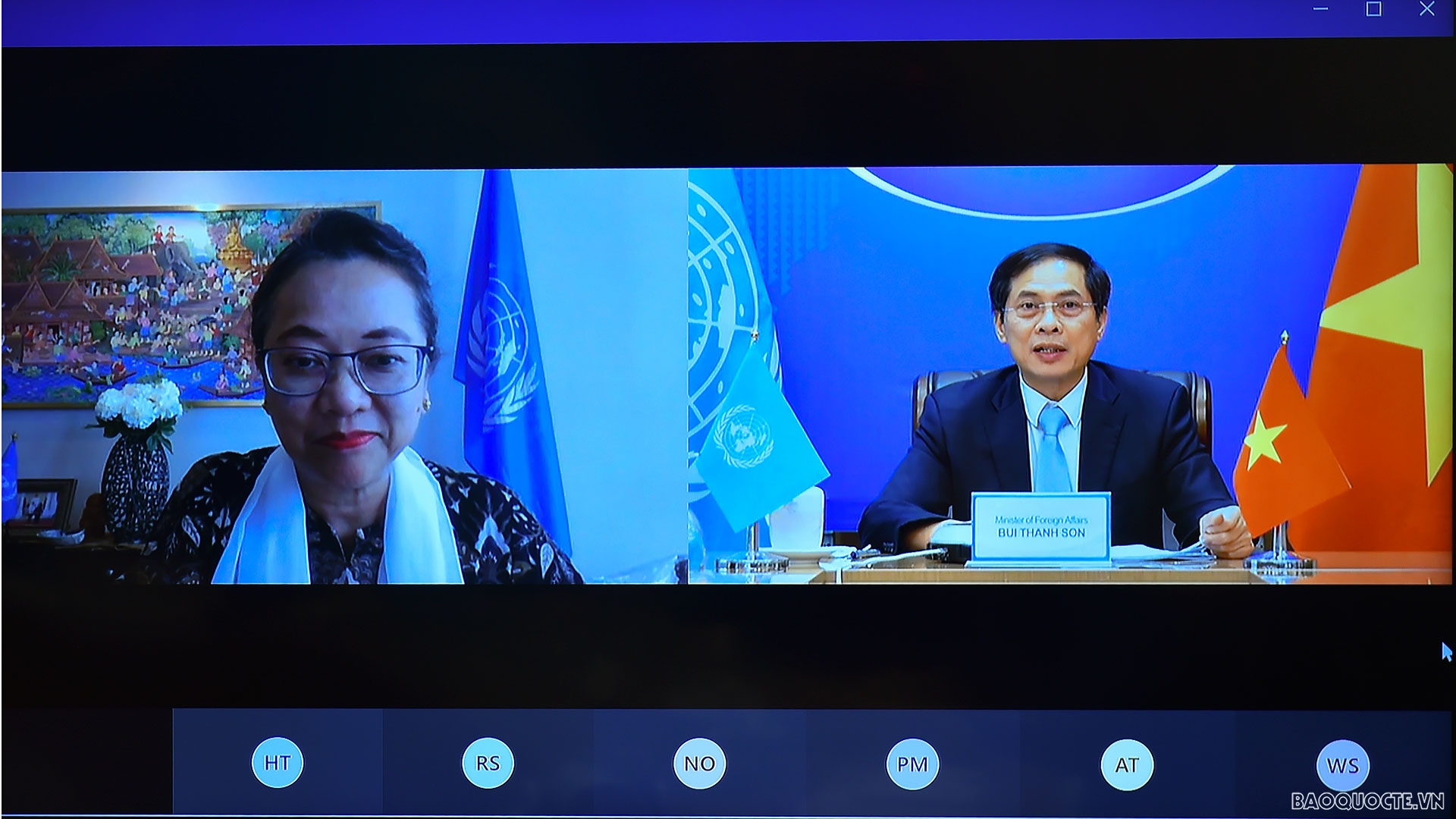 Bộ trưởng Ngoại giao Bùi Thanh Sơn hội đàm với Phó Tổng thư ký LHQ kiêm Thư ký điều hành ESCAP Bộ trưởng Ngoại giao Bùi Thanh Sơn hội đàm với Phó Tổng thư ký LHQ kiêm Thư ký điều hành ESCAP