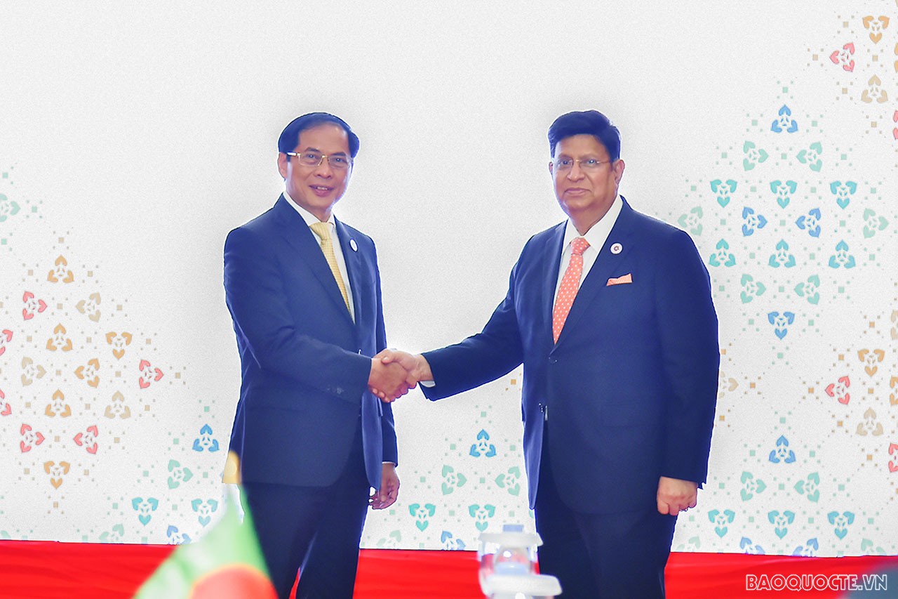 Toàn cảnh Bộ trưởng Ngoại giao Bùi Thanh Sơn tham dự ngày làm việc thứ ba tại AMM-55