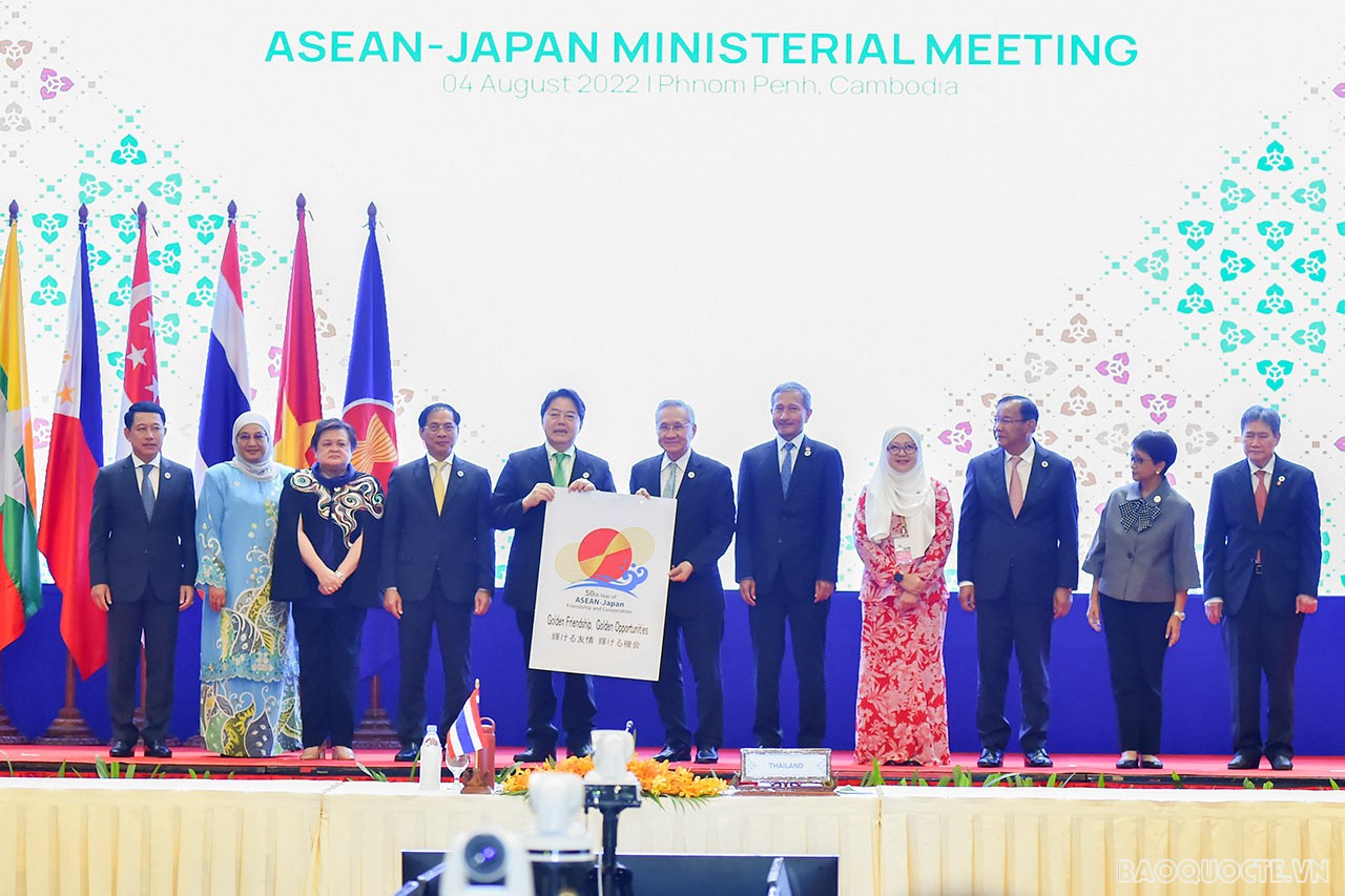 Toàn cảnh Bộ trưởng Ngoại giao Bùi Thanh Sơn tham dự ngày làm việc thứ ba tại AMM-55