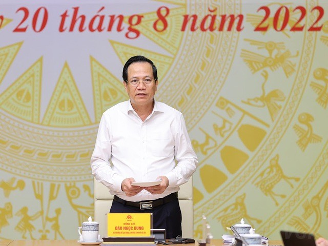 Bộ trưởng Bộ LĐTB&XH Đào Ngọc Dung phát biểu tại Hội nghị. (Nguồn: VGP News) Bộ trưởng Bộ LĐTB&XH Đào Ngọc Dung phát biểu tại Hội nghị. (Nguồn: VGP News)