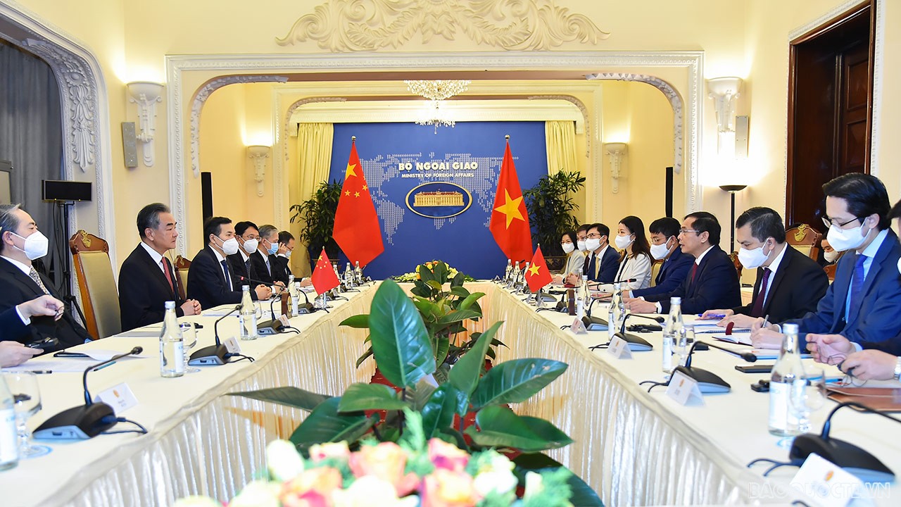 Toàn cảnh Bộ trưởng Ngoại giao Bùi Thanh Sơn đón, hội đàm với Bộ trưởng Ngoại giao Trung Quốc Vương Nghị qua ảnh