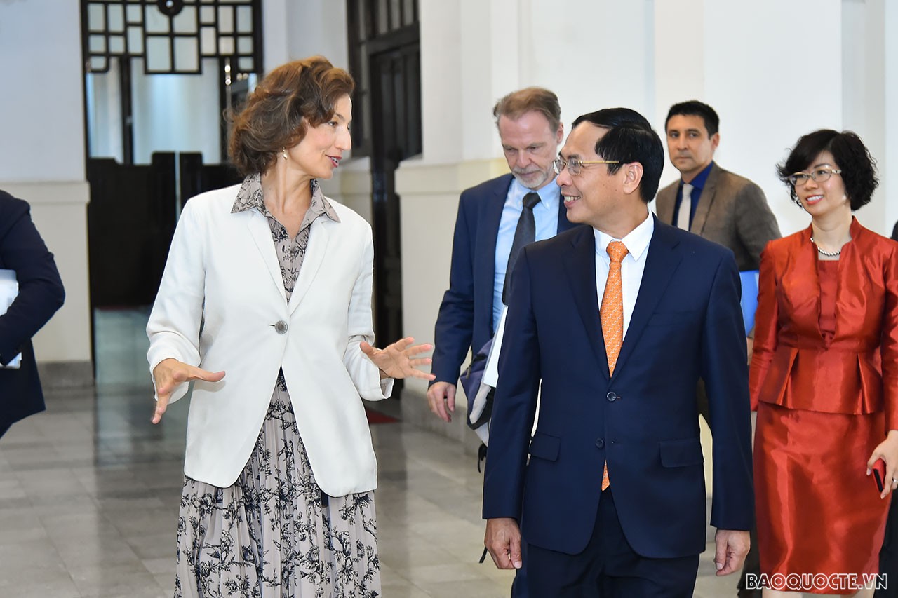 Bà Audrey Azoulay, cựu Bộ trưởng Văn hóa và Truyền thông Pháp là Tổng giám đốc thứ 11 của UNESCO. Sau khi kết thúc nhiệm kỳ thứ nhất (11/2017-11/2021), bà tái đắc cử nhiệm kỳ thứ hai vào tháng 11/2021.