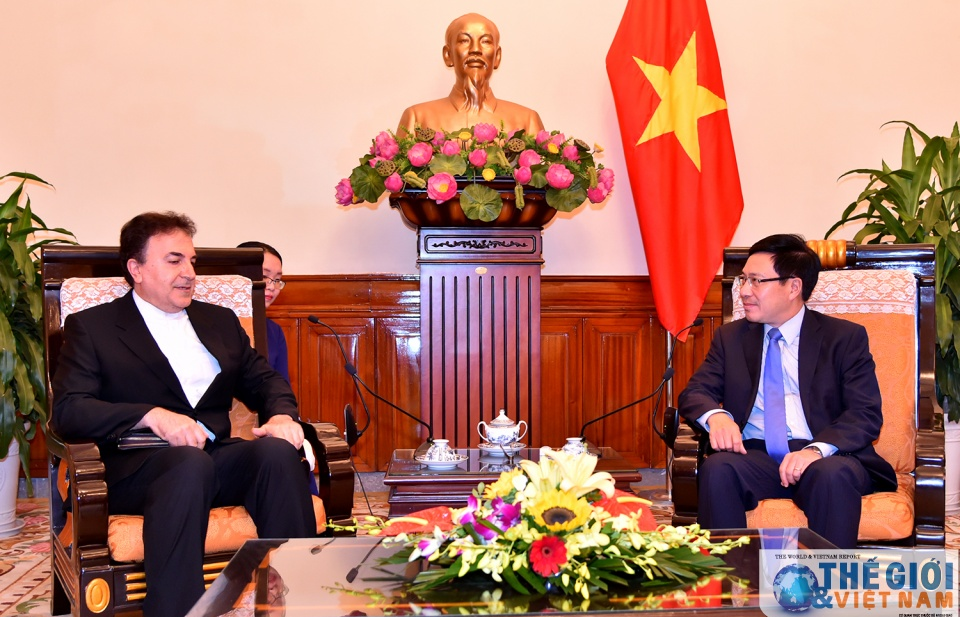 Phó Thủ tướng Phạm Bình Minh tiếp Đại sứ Iran