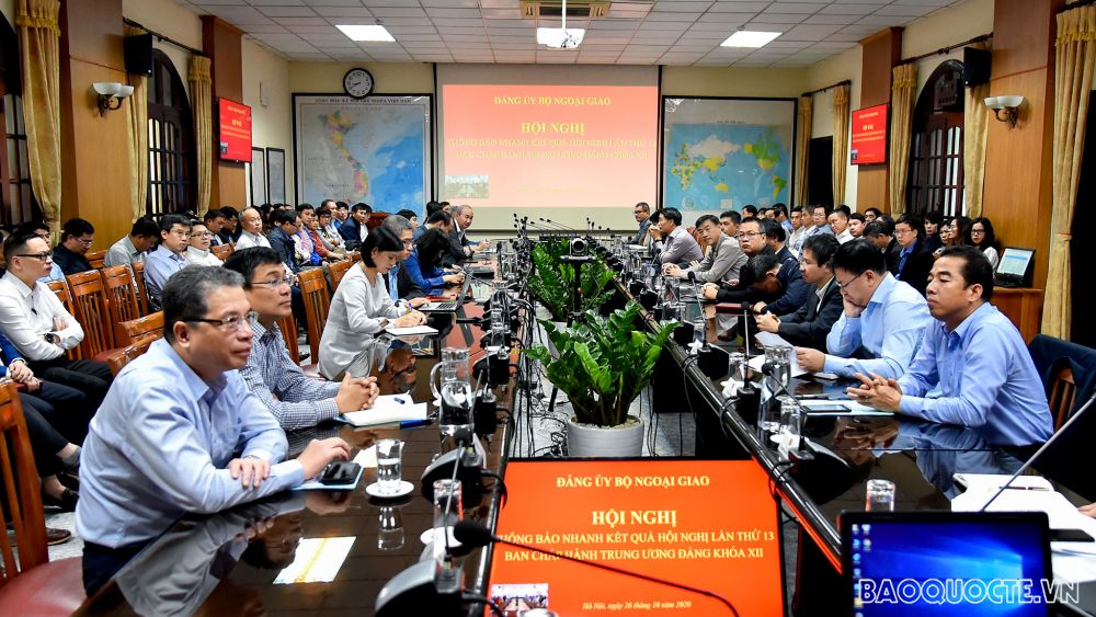 Bộ Ngoại giao tổ chức Hội nghị báo cáo nhanh kết quả Hội nghị lần thứ 13 khóa XII Bộ Ngoại giao tổ chức Hội nghị báo cáo nhanh kết quả Hội nghị lần thứ 13 khóa XII