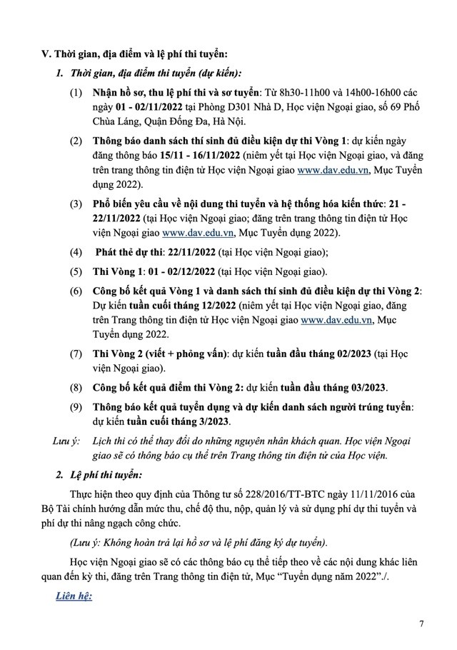 Học viện Ngoại giao tuyển dụng 40 viên chức theo hình thức thi tuyển