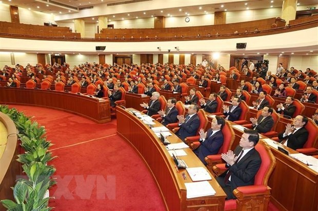 Các đồng chí lãnh đạo Đảng, Nhà nước và các đại biểu dự phiên khai mạc hội nghị. 