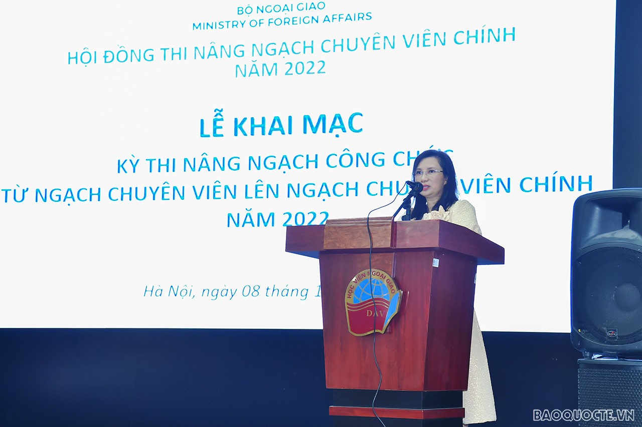 Bộ Ngoại giao tổ chức kỳ thi nâng ngạch công chức từ chuyên viên lên chuyên viên chính năm 2022