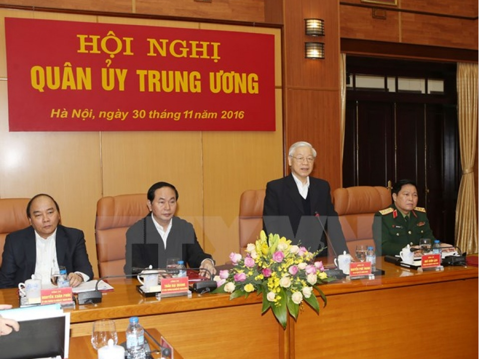 Tổng Bí thư dự và phát biểu chỉ đạo hội nghị Quân ủy Trung ương