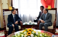 Thứ trưởng Ngoại giao Nguyễn Quốc Dũng tiếp Đại sứ Lào chào xã giao