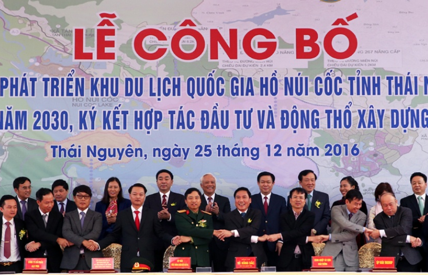 Khu du lịch quốc gia hồ Núi Cốc kêu gọi nhà đầu tư chiến lược