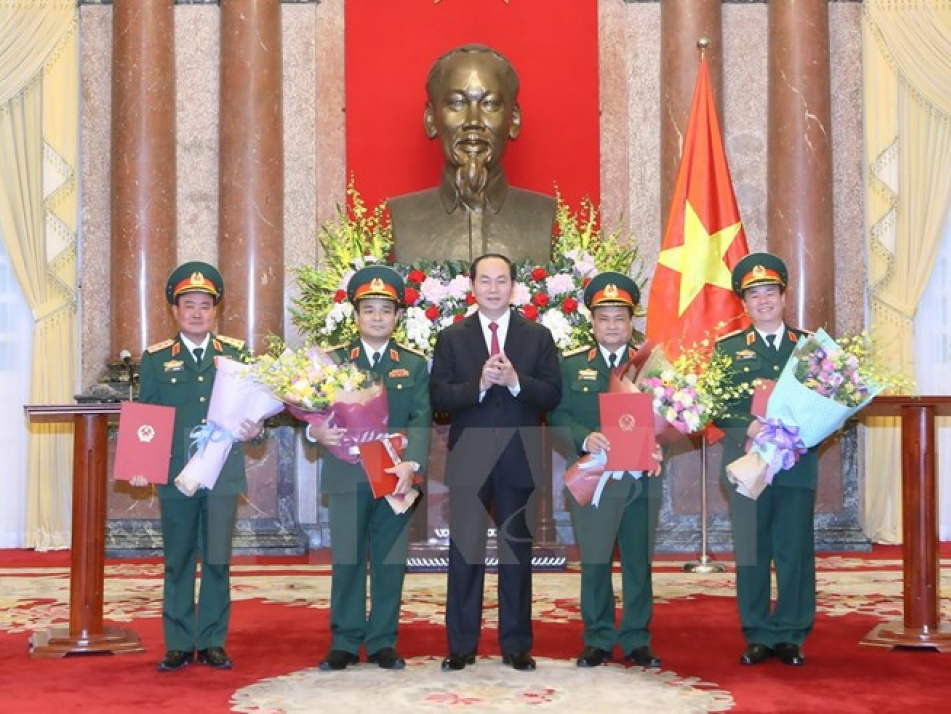 Thăng cấp hàm Thượng tướng cho bốn sỹ quan quân đội