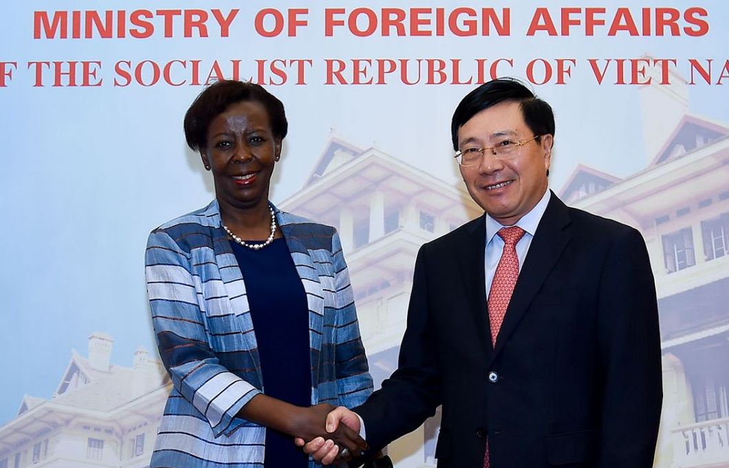 Phó Thủ tướng Phạm Bình Minh đón, hội đàm với Tổng Thư ký Tổ chức quốc tế Pháp ngữ