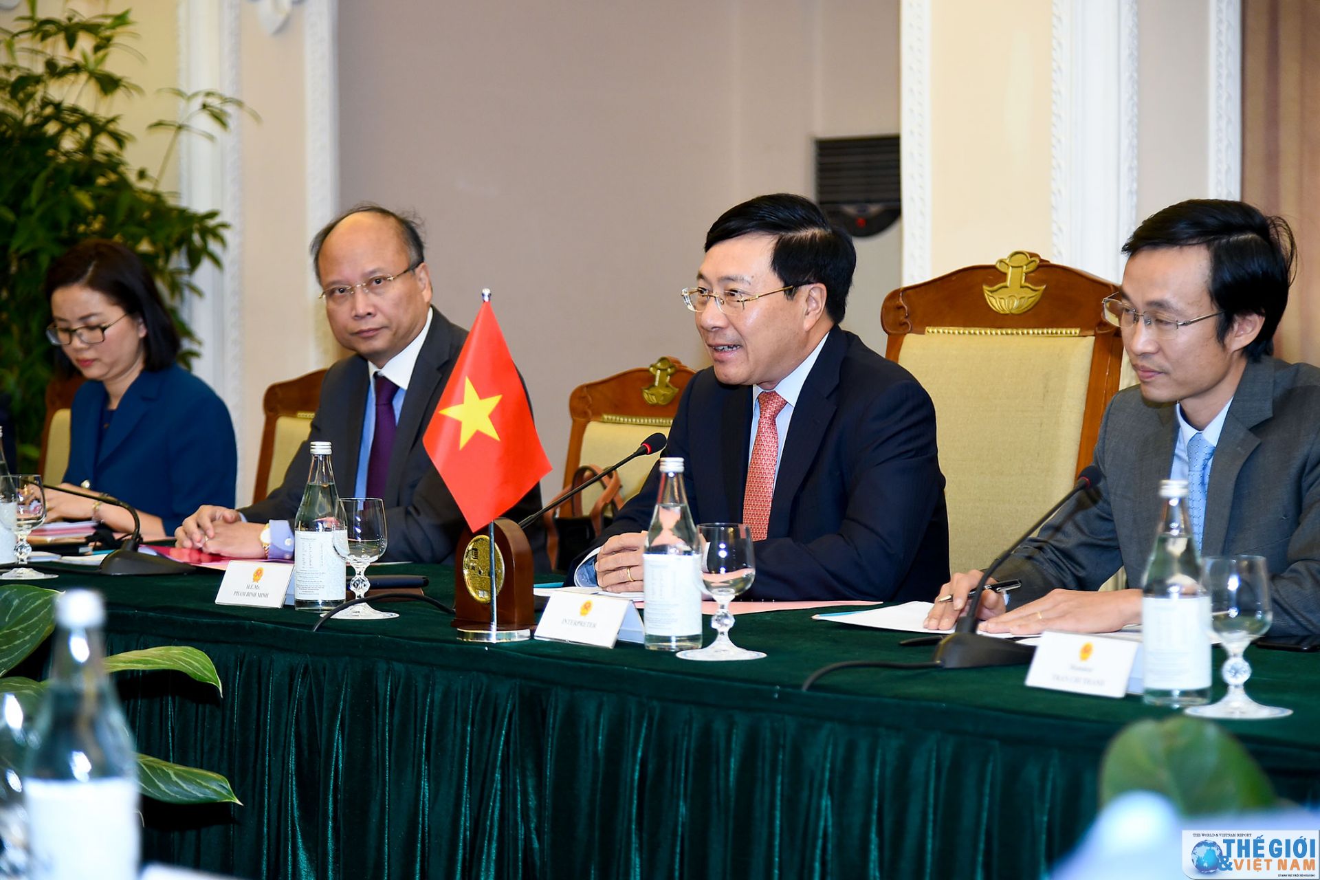 pho thu tuong pham binh minh don hoi dam voi tong thu ky to chuc quoc te phap ngu