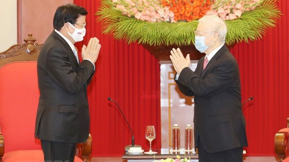 Tổng Bí thư, Chủ tịch nước Nguyễn Phú Trọng tiếp Thủ tướng Lào Thongloun Sisoulith