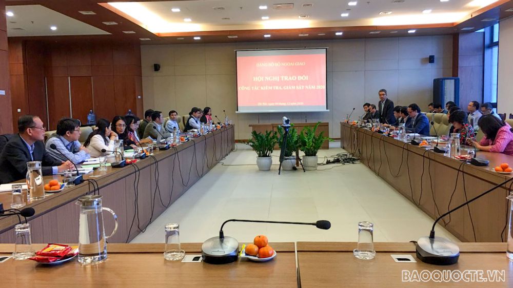 Hội nghị trao đổi nghiệp vụ kiểm tra, giám sát công tác Đảng Đảng ủy Bộ Ngoại giao tổ chức Hội nghị trao đổi nghiệp vụ kiểm tra, giám sát công tác Đảng