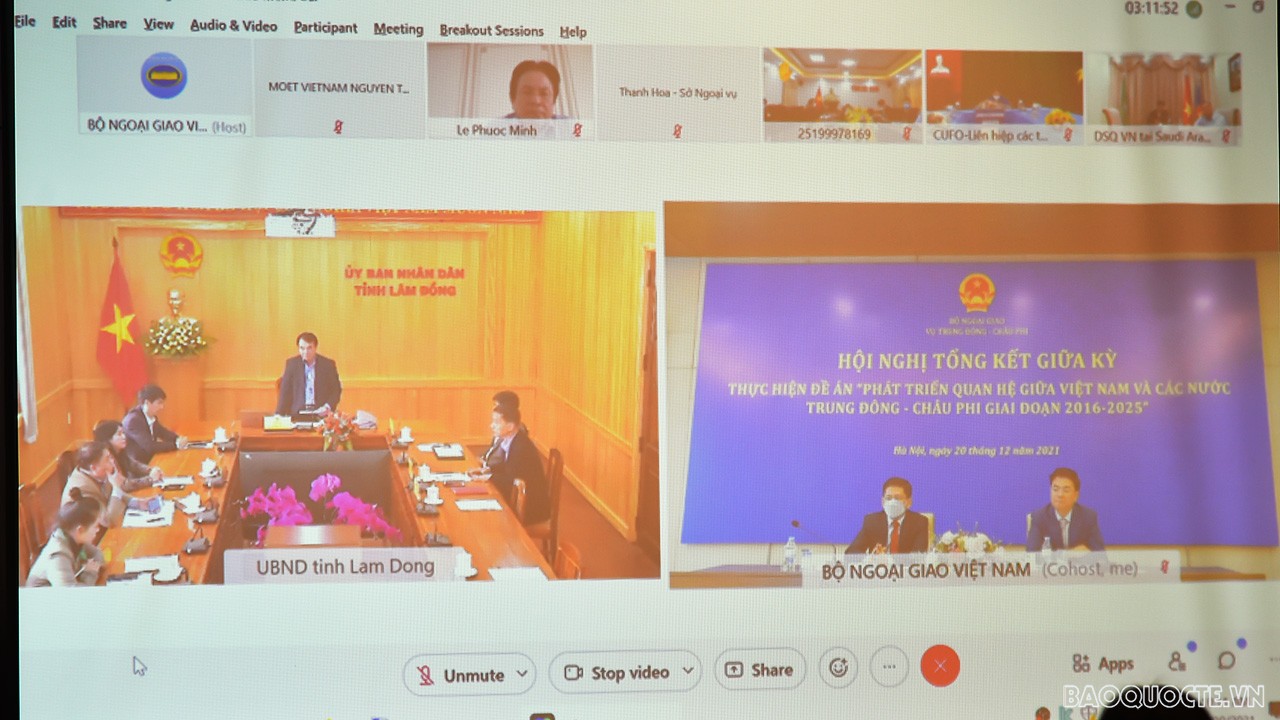 Hội nghị tổng kết giữa kỳ thực hiện Đề án ‘Phát triển quan hệ giữa Việt Nam và các nước khu vực Trung Đông - châu Phi giai đoạn 2016-2025’ Hội nghị tổng kết giữa kỳ thực hiện Đề án ‘Phát triển quan hệ giữa Việt Nam và các nước khu vực Trung Đông - châu Phi giai đoạn 2016-2025’