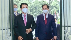 Bộ trưởng Ngoại giao Bùi Thanh Sơn đón, đồng chủ trì tham vấn chính trị với Bộ trưởng Ngoại giao Lào Saleumxay Kommasith