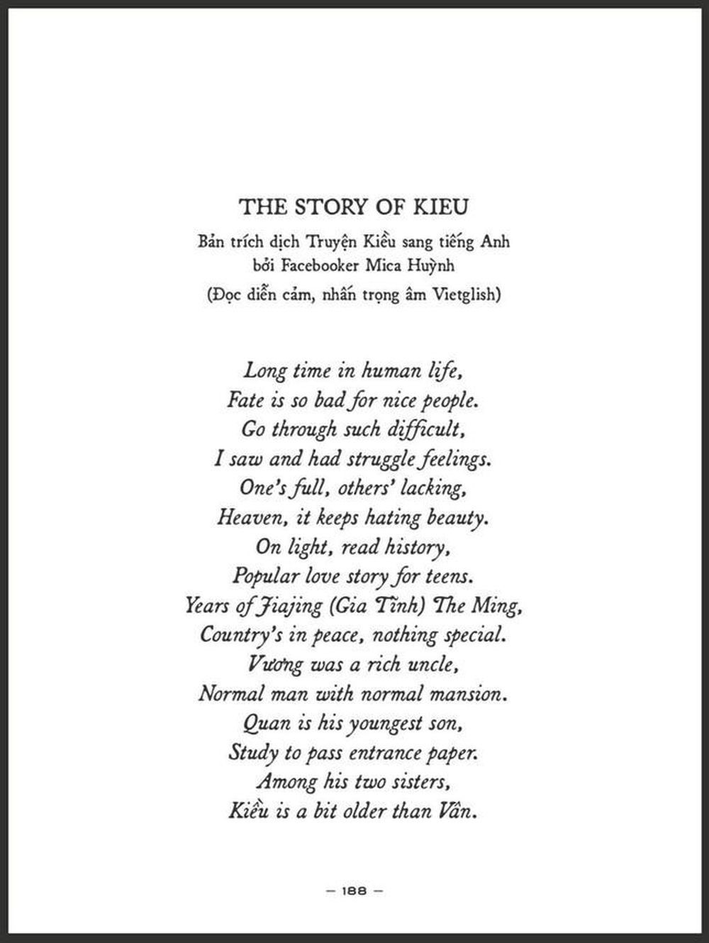 Bản dịch tiếng Anh của Truyện Kiều khiến giới trẻ thích thú Bản dịch tiếng Anh của Truyện Kiều khiến giới trẻ thích thú